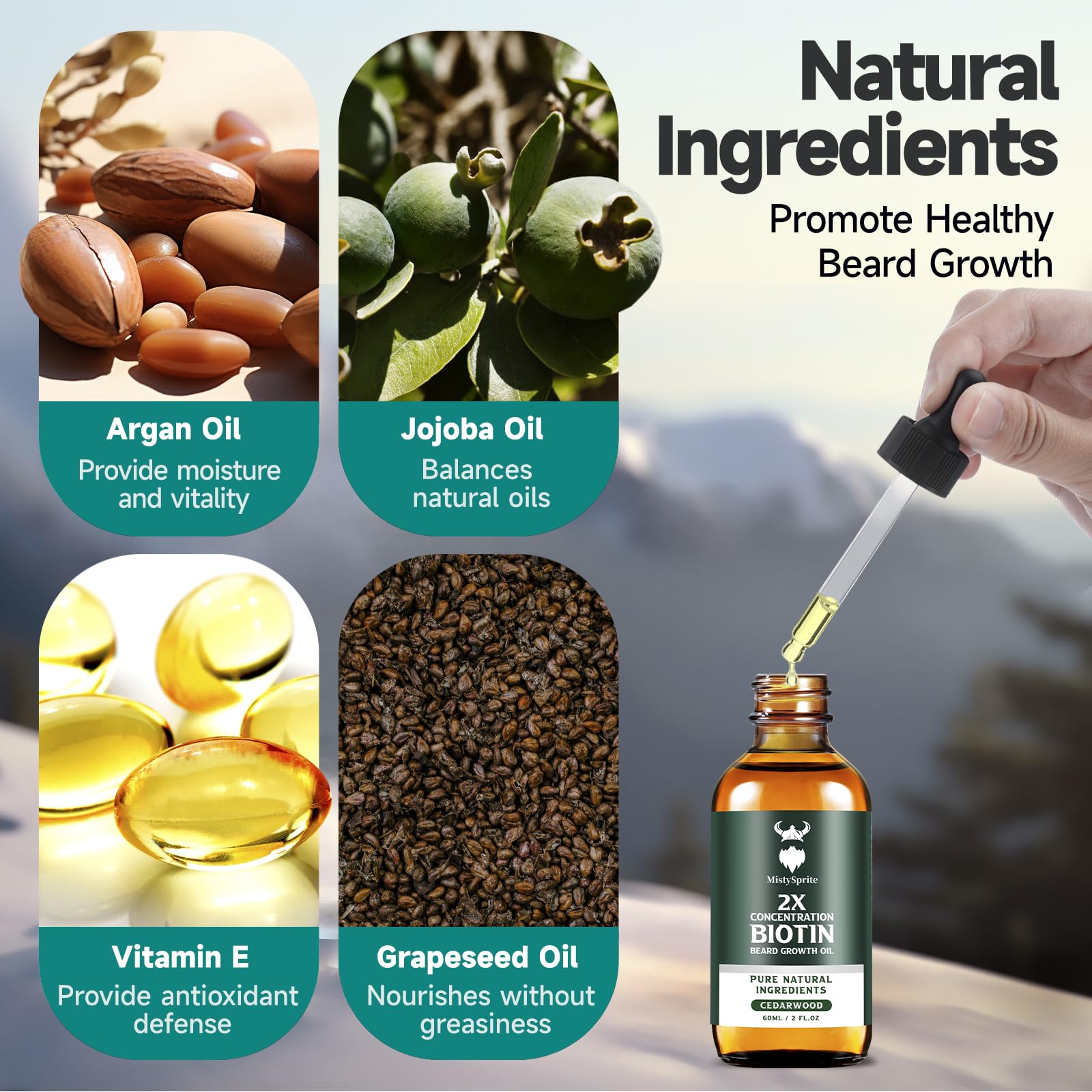 MistySprite vitamin E oil for skin-softening benefits