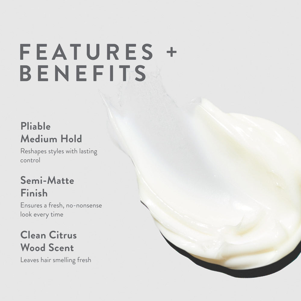 MITCH Clean Cut styling cream bottle highlights easy, natural finish for daily grooming.