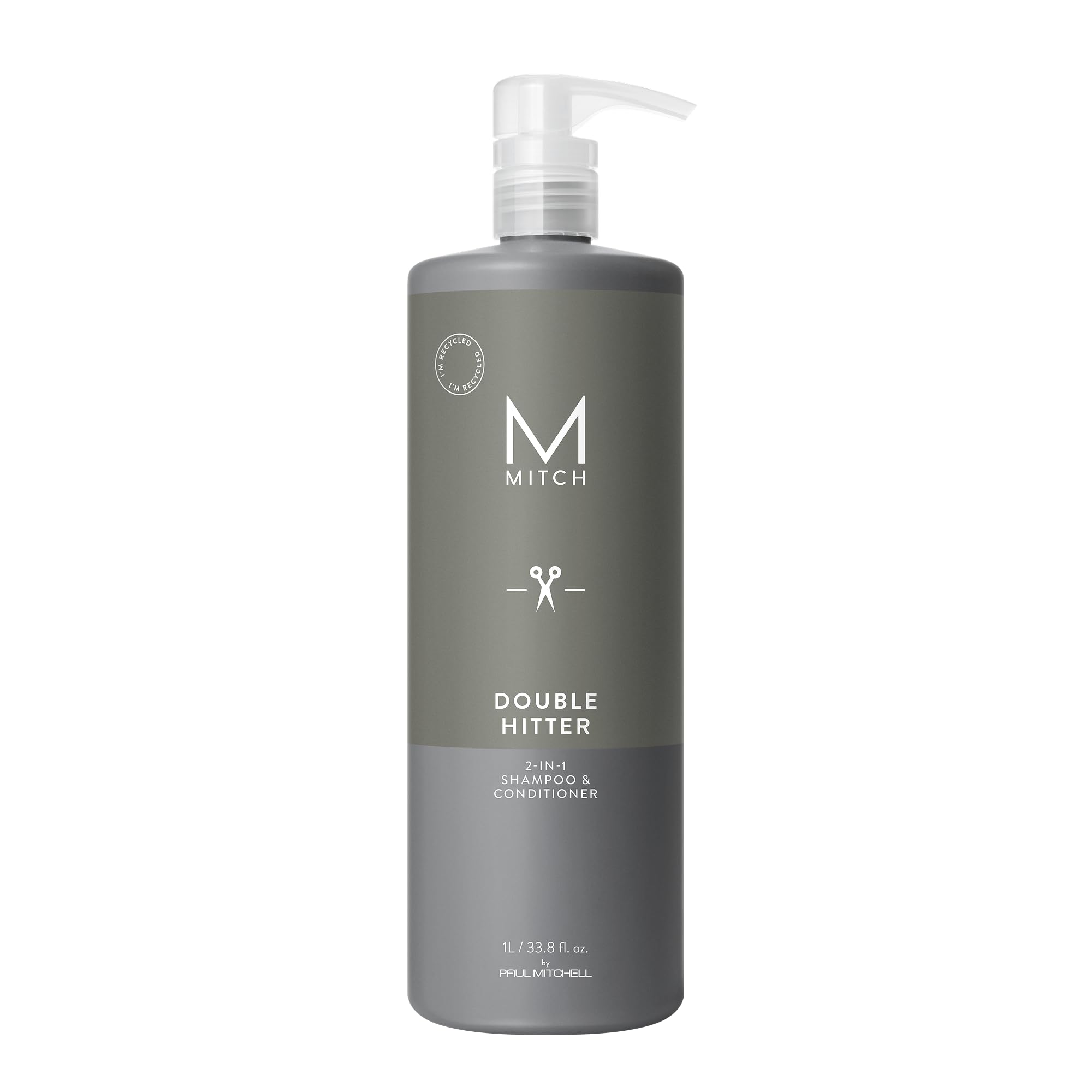 Mitch Double Hitter bottle pour showcases quick, one-step wash for active mornings.
