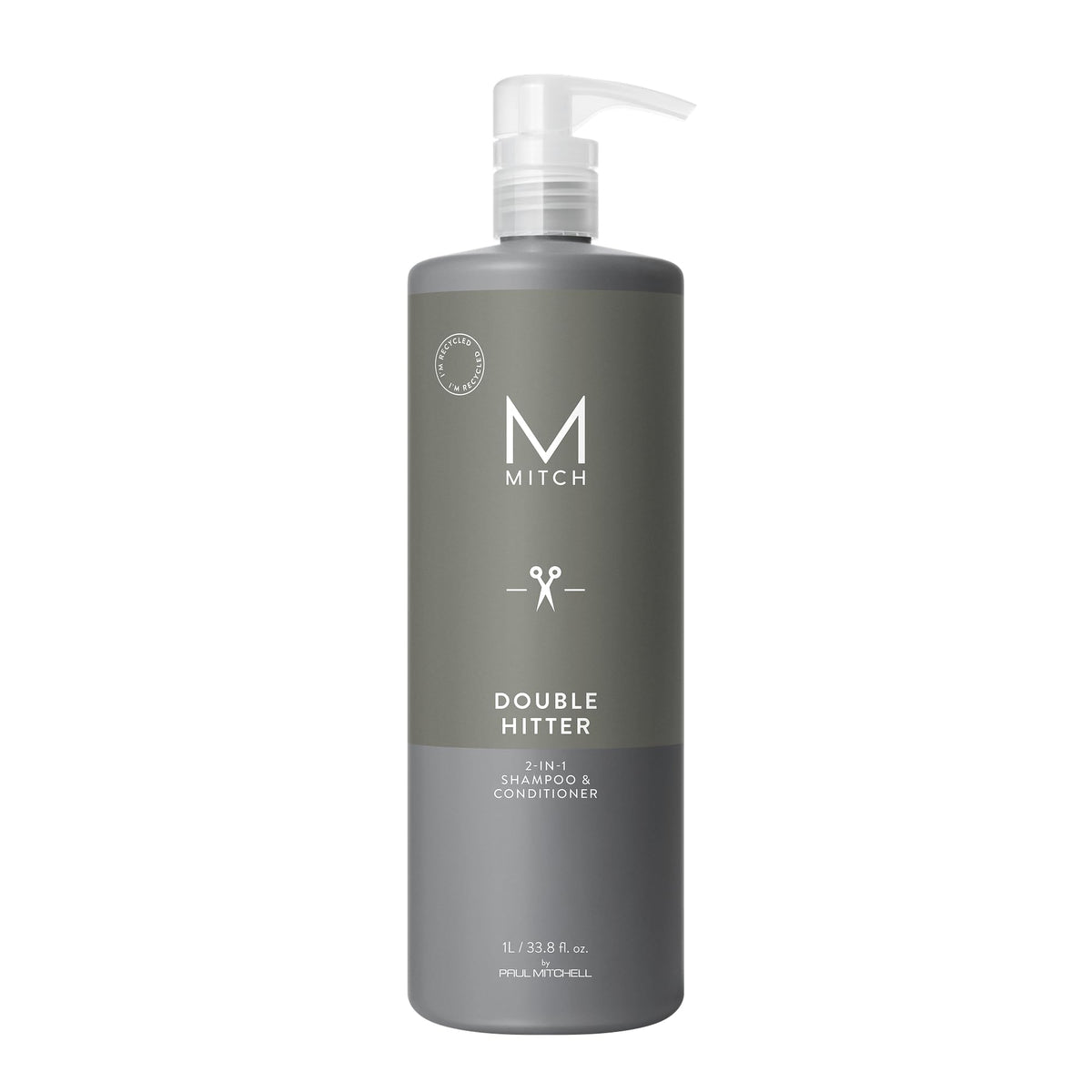 Mitch Double Hitter bottle pour showcases quick, one-step wash for active mornings.