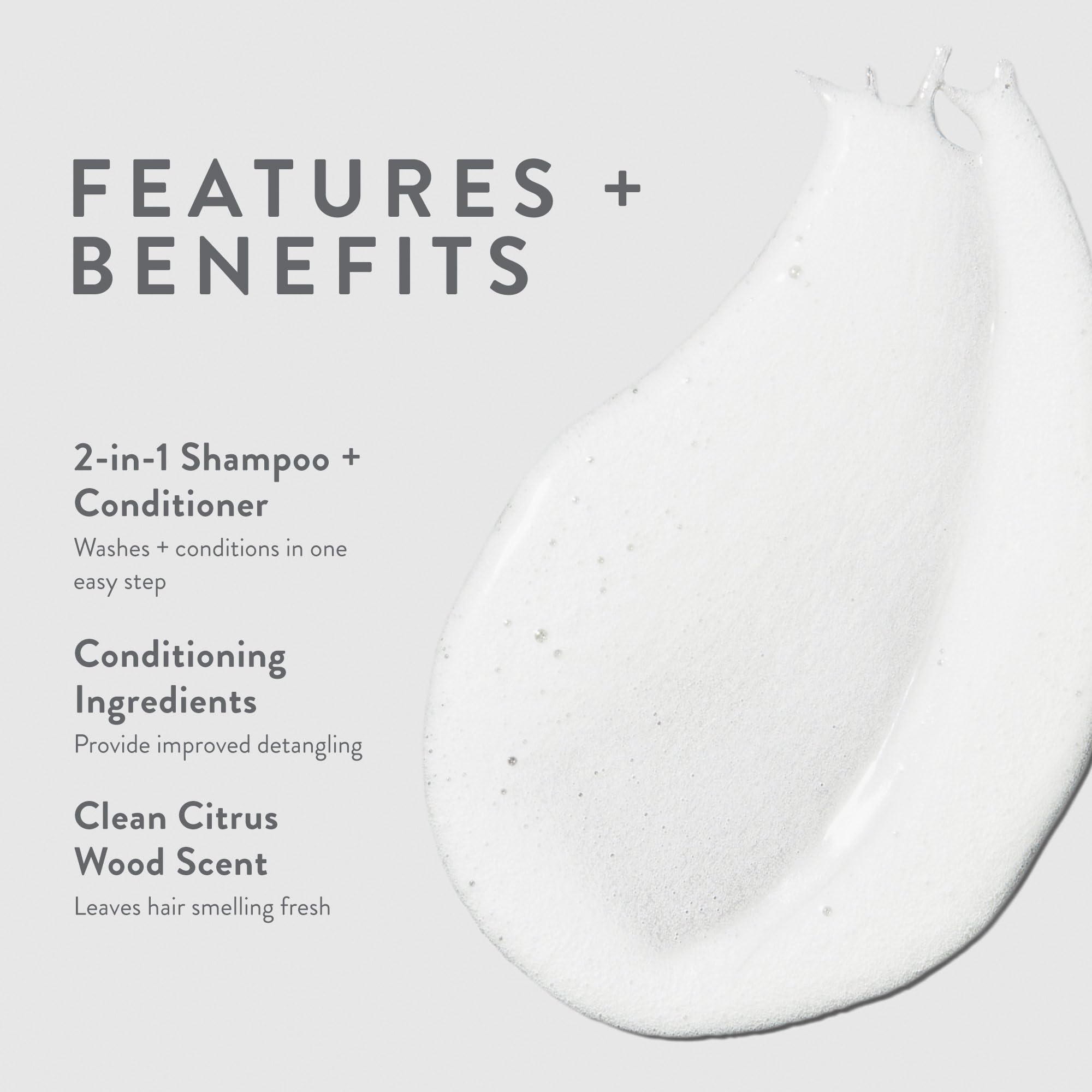 MITCH Double Hitter lather forms rich foam for easy cleansing