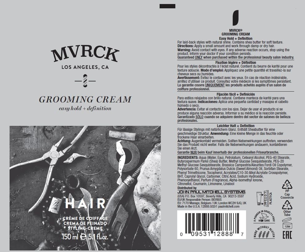mitch grooming cream on dry hair for natural shine and light hold.