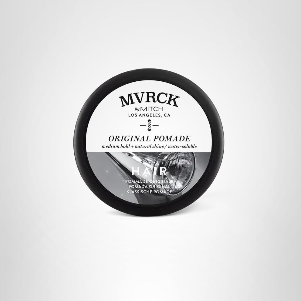 Daily grooming routine featuring MITCH Pomade for versatile, confident hairstyles.