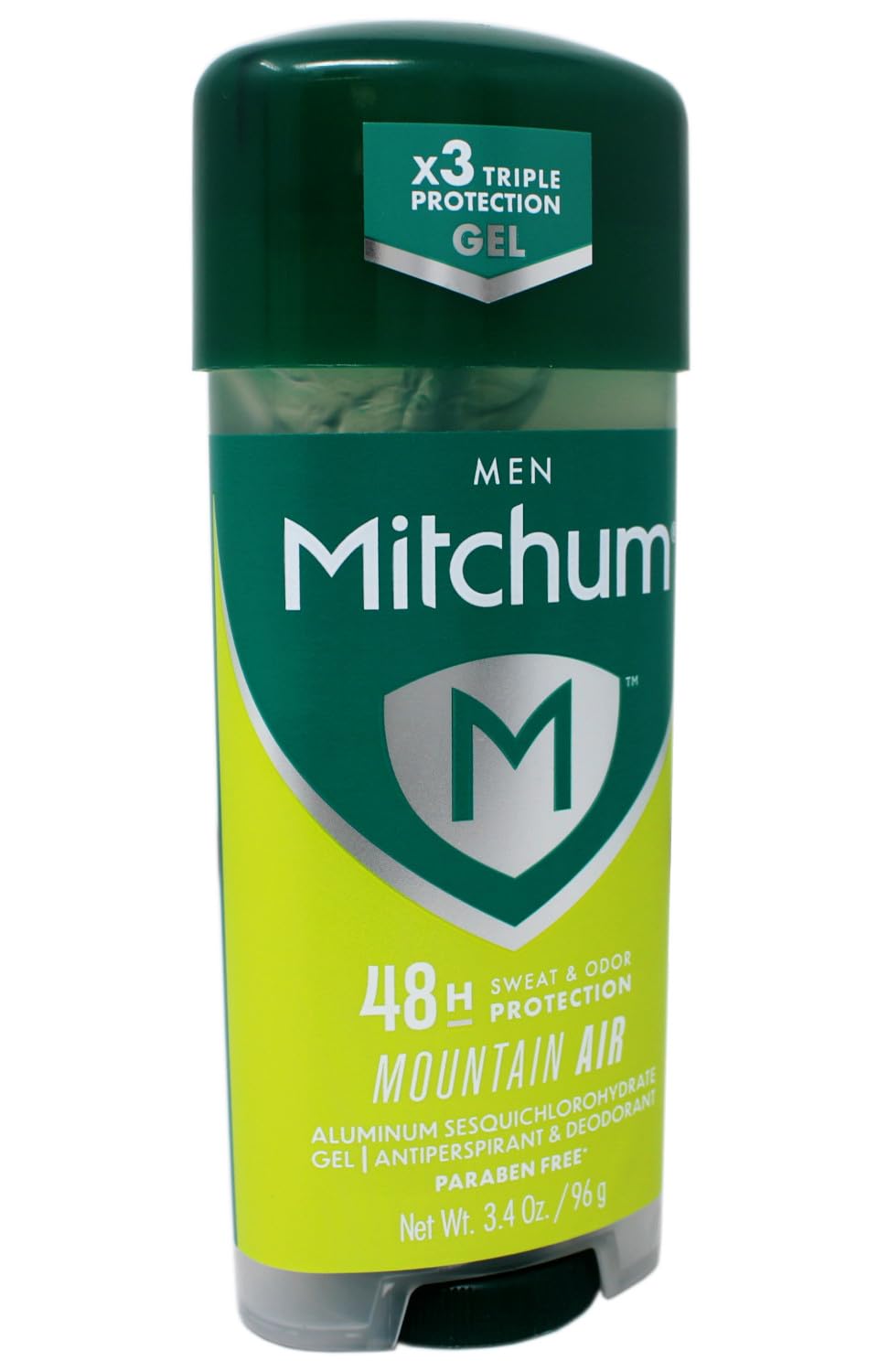Mitchum Mountain Air deodorant gel texture for quick-drying application.
