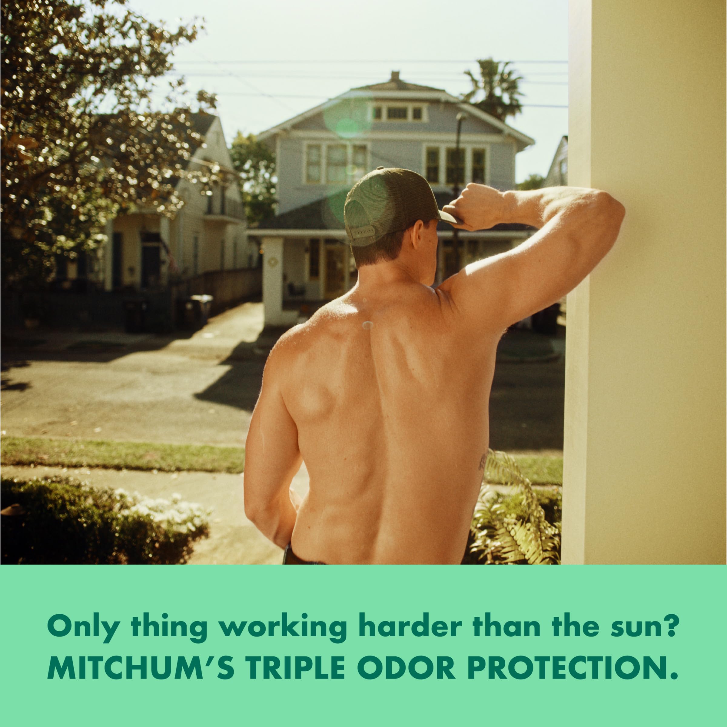 Mitchum clear gel in invisible finish illustrates skin-friendly application with no white residue.