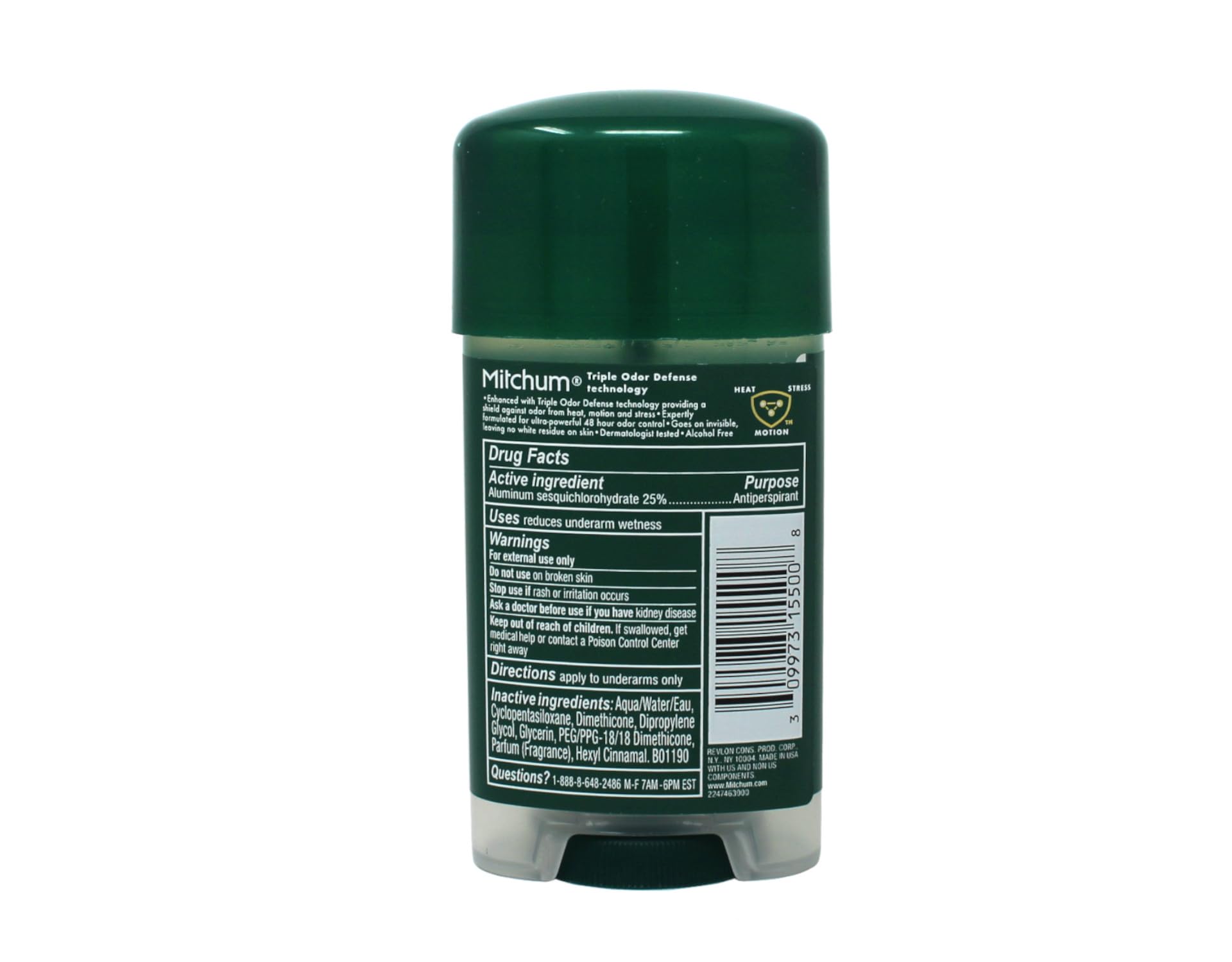 Mitchum Clear Gel Unscented cap detail highlights easy-use design
