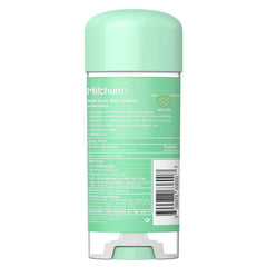 Mitchum Power Gel Powder Fresh image 2 highlights no white residue on skin and clothes.