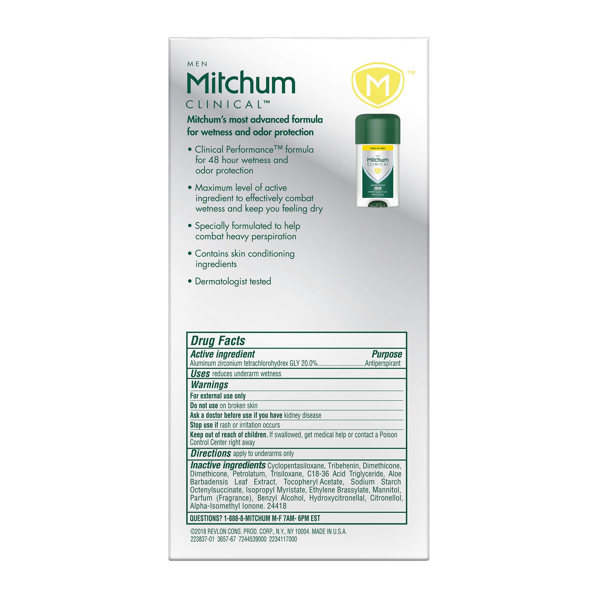 Mitchum unscented clinical soft solid with discreet protection for sensitive skin