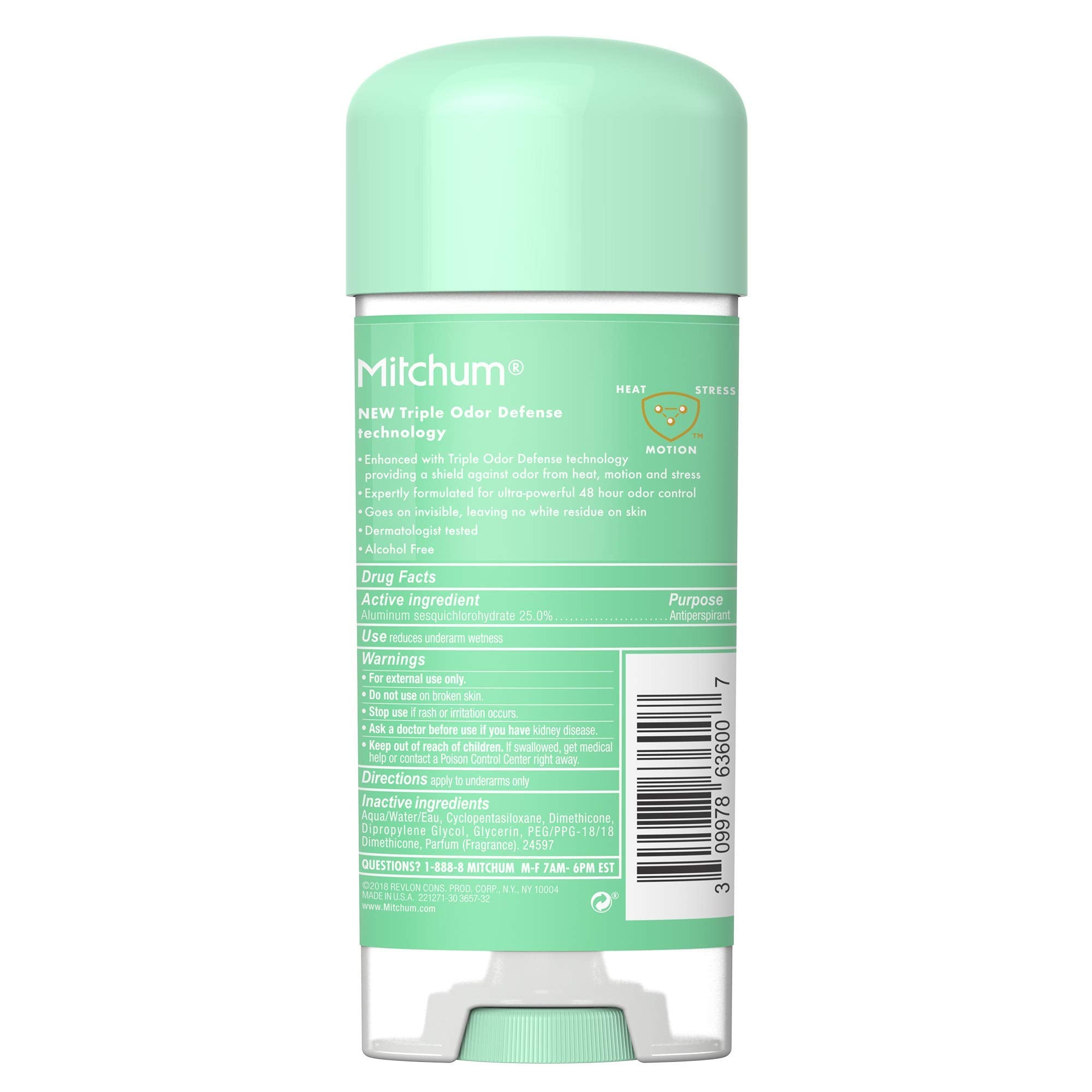 Mitchum Women anti-perspirant deodorant logo close-up signals dependable odor protection.