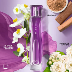Mithyka goddess-inspired bottle shot highlights luxurious, long-lasting wear.