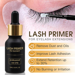 Miuffue lash primer 15ml helps remove oils for bonding.