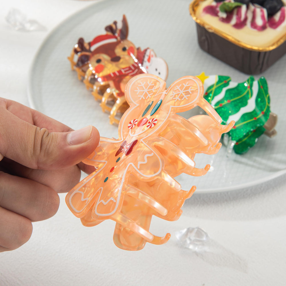 Mixcbe durable acrylic construction hair clip highlights reliable wear for holiday hairstyles