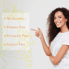 Close-up of Mixed Chicks Daily Hair Dress on dry hair, enhancing texture and shine