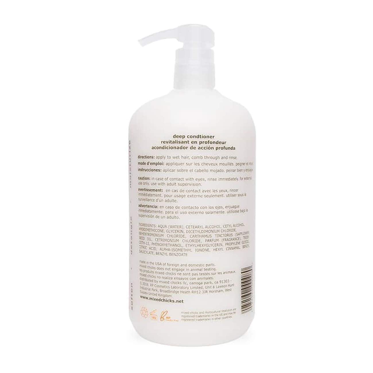 Mixed Chicks deep conditioner application hair scoop shows easy application and even moisture.