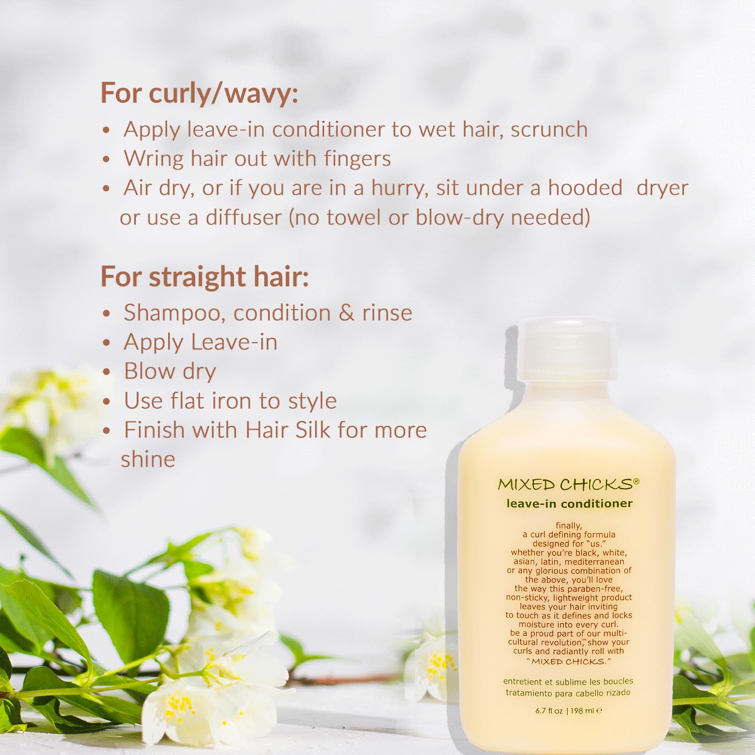 Detangling session using Mixed Chicks conditioner to smooth knots