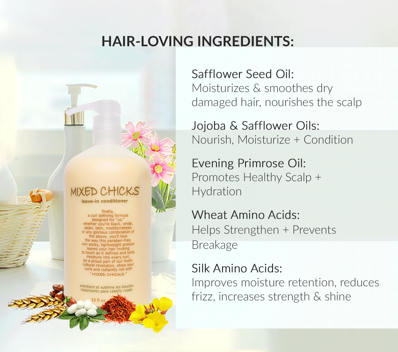 Mixed Chicks detangling ease on curly and fine hair for gentle combing.
