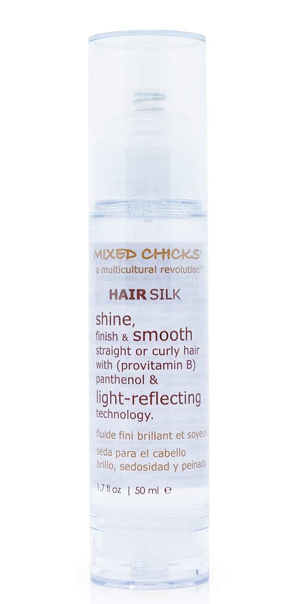 Mixed Chicks Gloss and Shining Hair Silk bottle shows glossy finish for smooth hair
