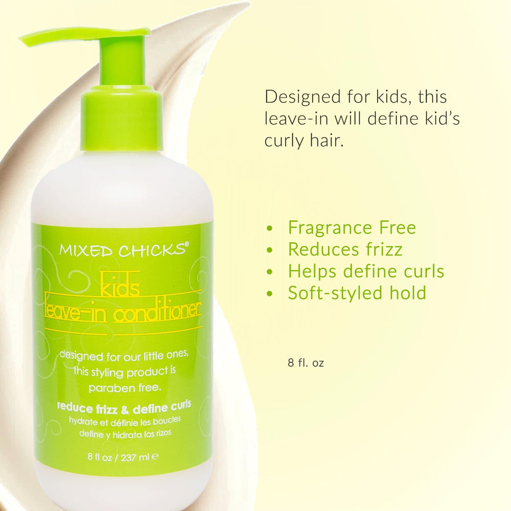 Mixed Chicks Kids collection display highlights colorless, fragrance-free lineup.