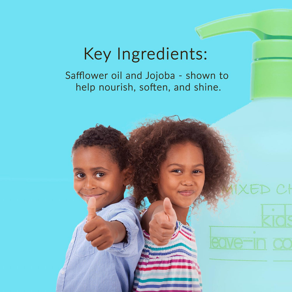 Mixed Chicks Kids Leave-In Conditioner fragrance-free bottle for safe daily styling.
