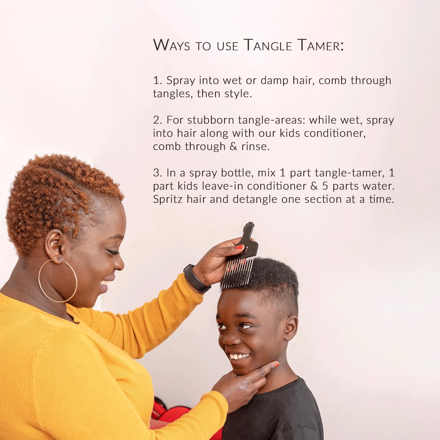 Styled curls look refreshed after using Mixed Chicks Tangle Tamer