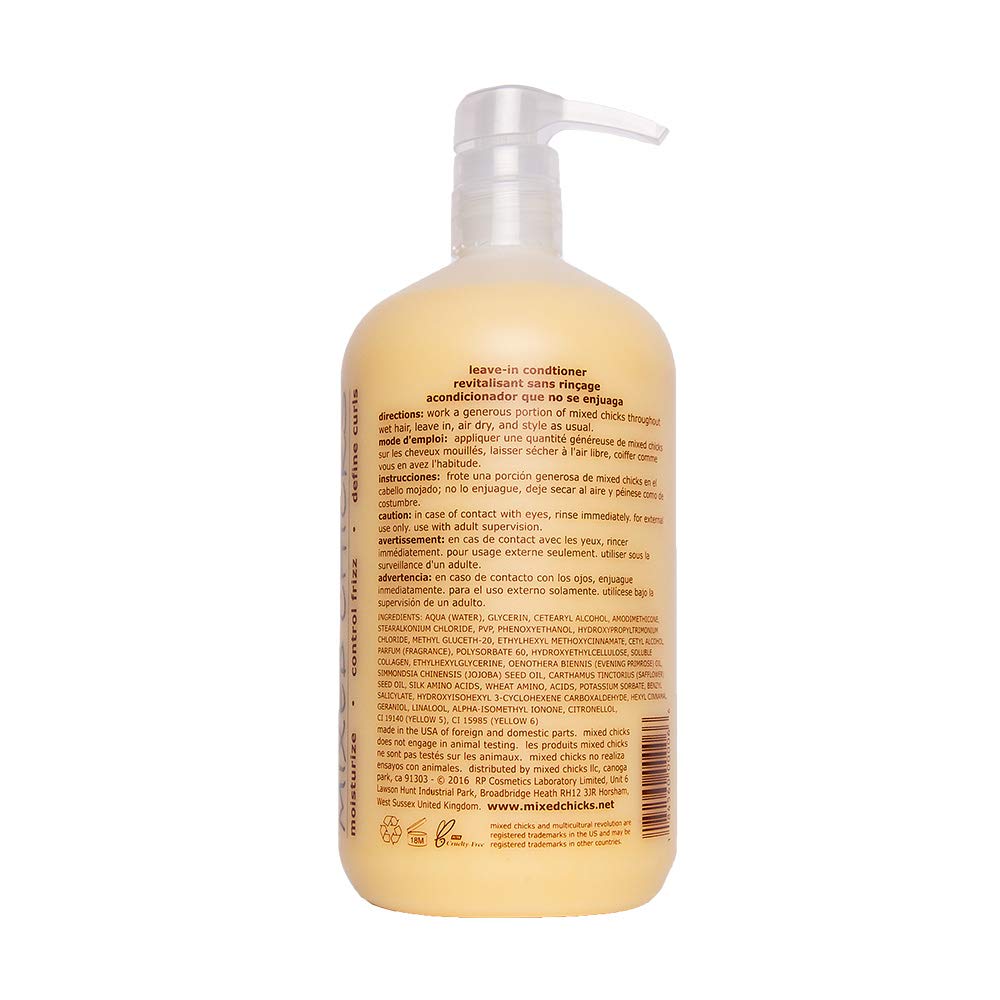 Mixed Chicks application on damp hair shows even distribution for defined waves.