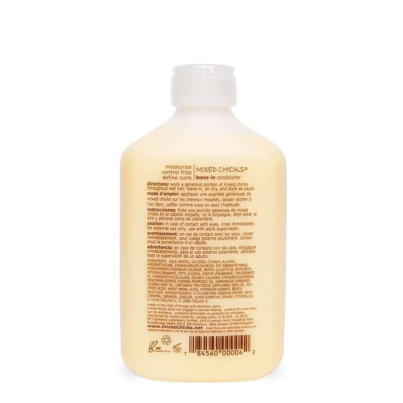 Mixed Chicks leave-in pump close-up shows easy distribution for smooth, frizz-free curls.