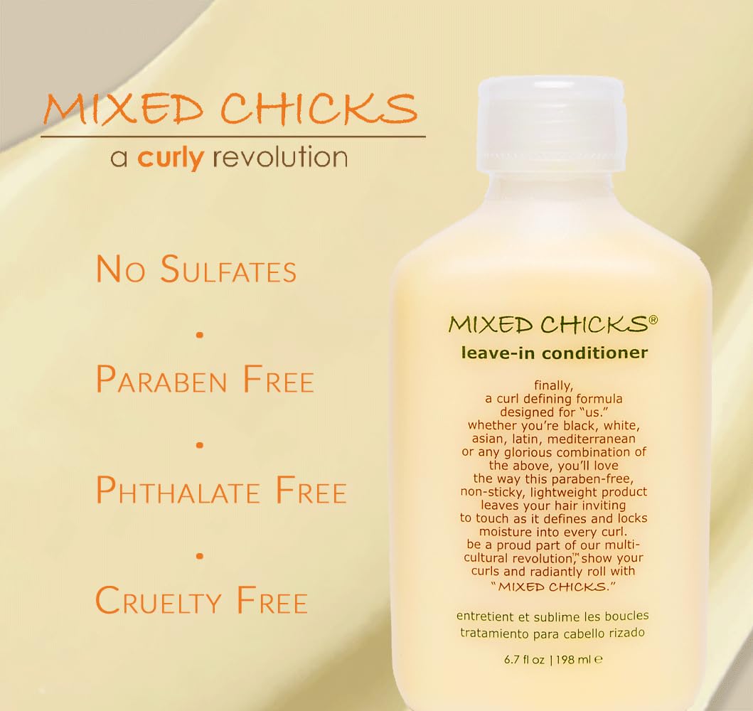Mixed Chicks nourishing ingredients like jojoba oil shown on bottle