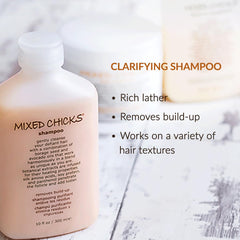 Mixed Chicks Quad Pack Hair Silk bottle adds shine and smooths flyaways.