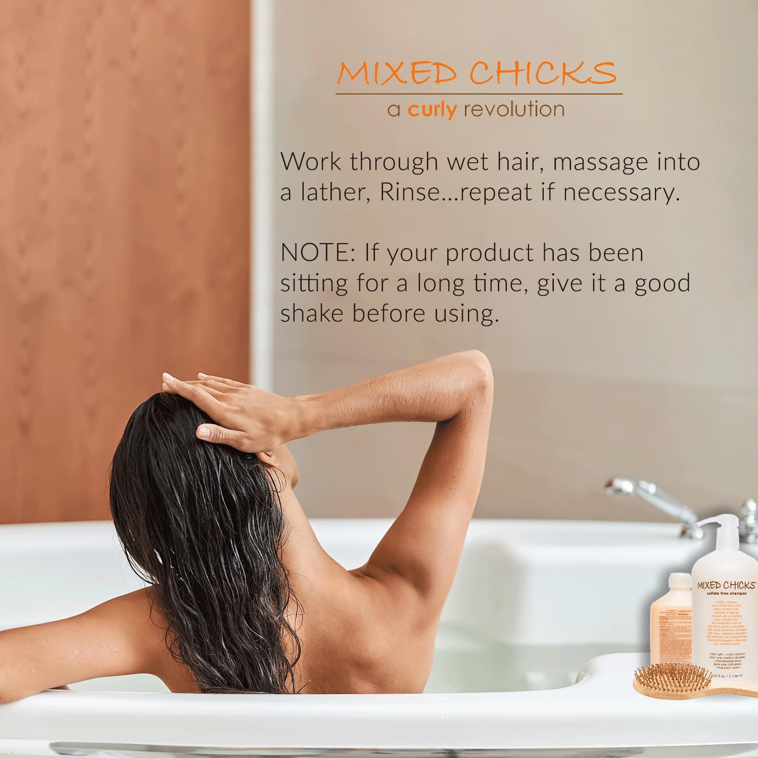 Mixed Chicks shampoo curly straight waves photo shows versatile styling support