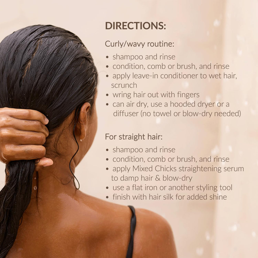 Mixed Chicks strengthened hair during styling session demonstrates resilience against breakage.