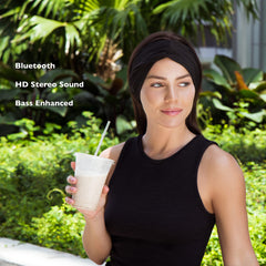 Mixiba headband headphones with sweat wicking band for comfort during exercise