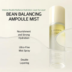 Mixsoon Bean Balancing Ampoule Mist spray in action for fast absorption