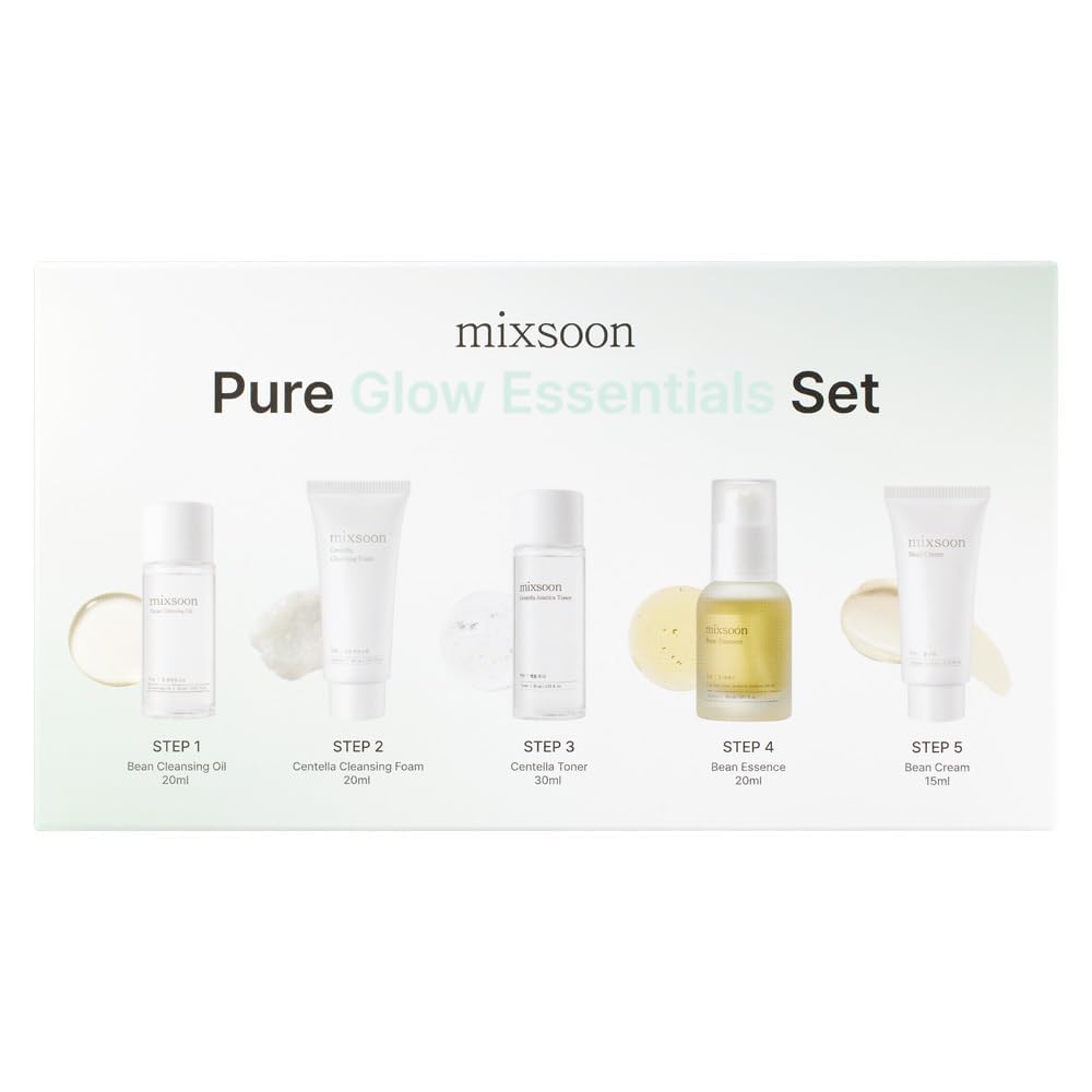 Mixsoon Bean Cleansing Oil pump bottle for gentle hydration during morning cleanse.