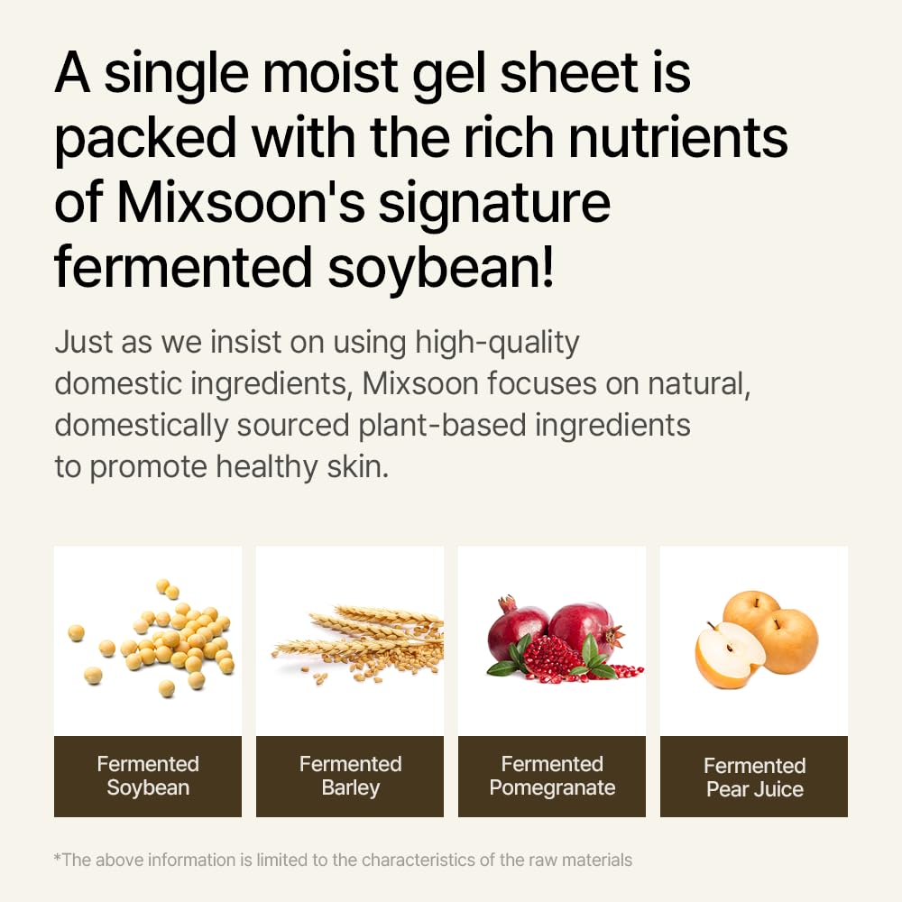Mixsoon Bean Collagen Hydrogel Mask hydration boost delivers refreshed skin.