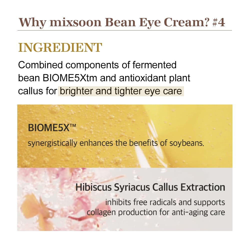 Mixsoon Bean Eye Cream is suitable for daily use to keep skin soft.