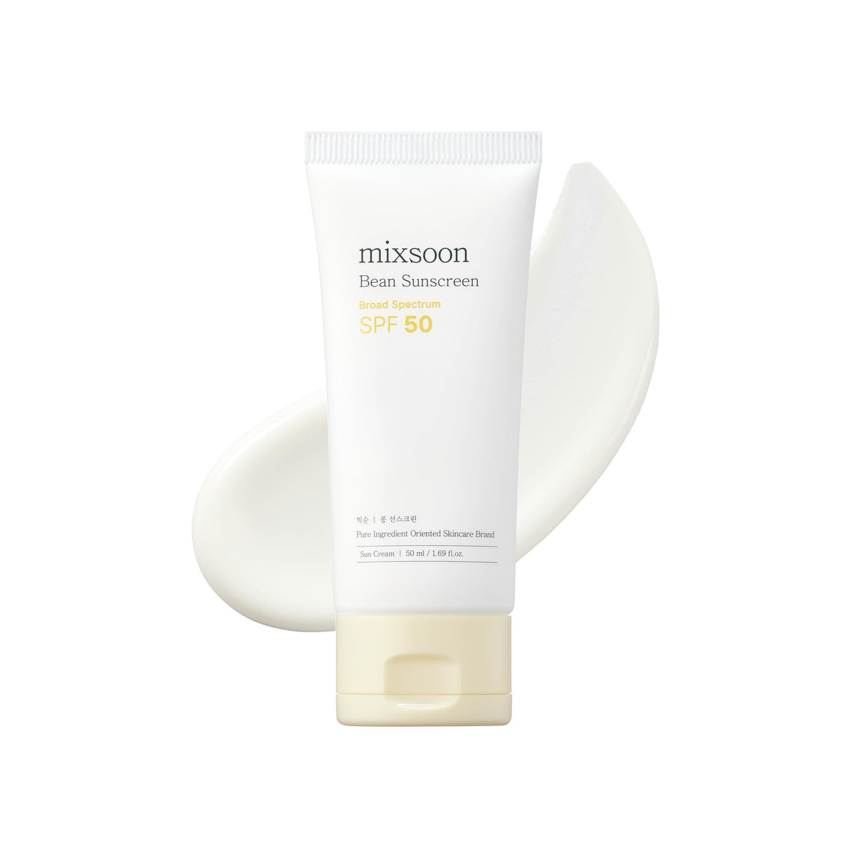 Mixsoon Bean Sunscreen bottle shows lightweight texture for daily UV protection
