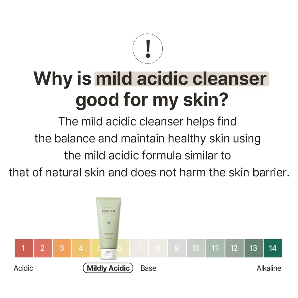 Mixsoon foam in hand demonstrates mild application for sensitive skin