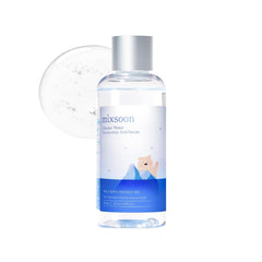mixsoon Glacier Water Serum bottle demonstrates cooling hydration for refreshed skin