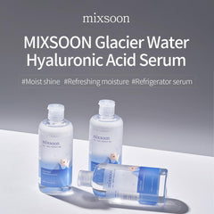 mixsoon Glacier Water Hyaluronic Acid Serum application shows quick absorption
