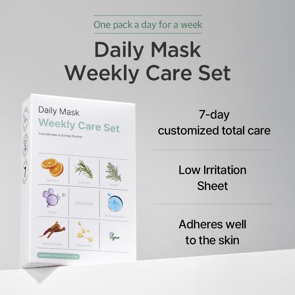 Mixsoon young energy mask forehead application demonstrating refreshing feel