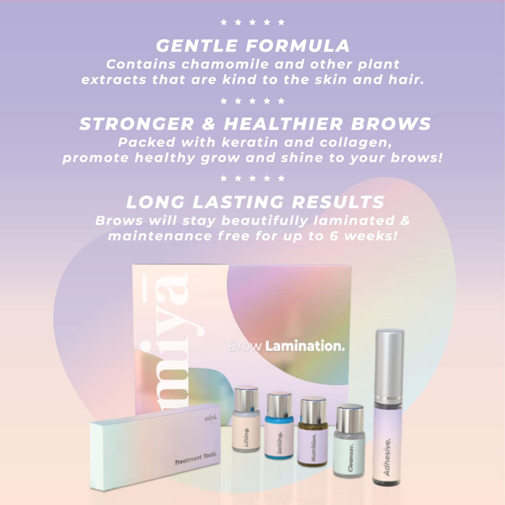 Miya Lash applicator brushes for precise brow lift application