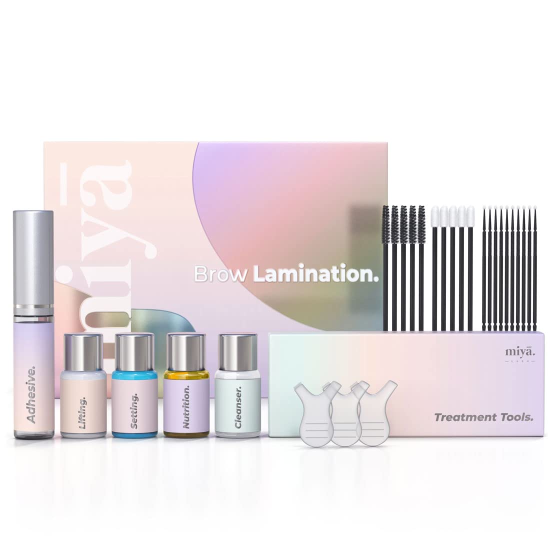 Miya Lash Brow Lamination Kit packaging for at-home brow makeover