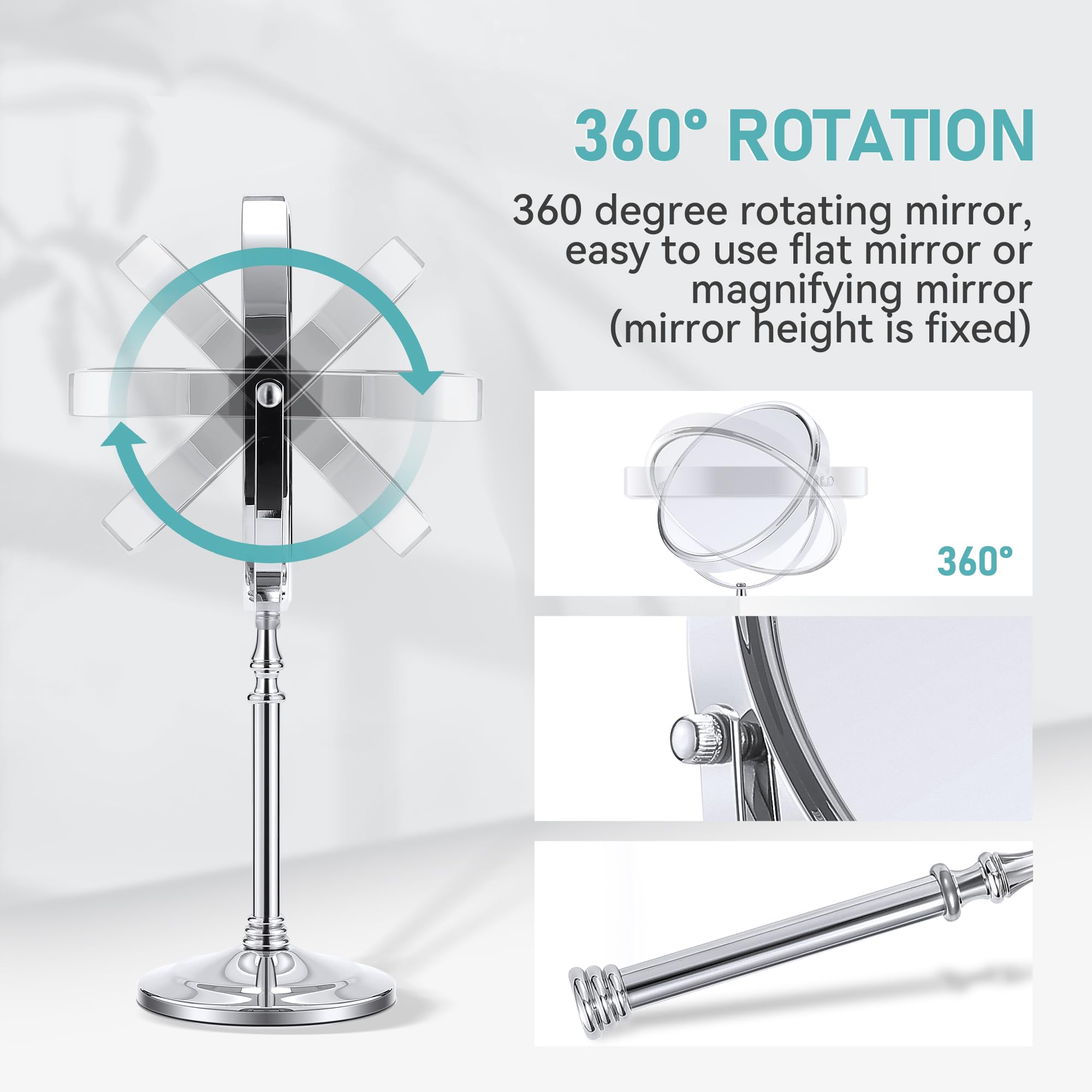 MIYADIVA large tabletop vanity mirror enhances room decor and usability.
