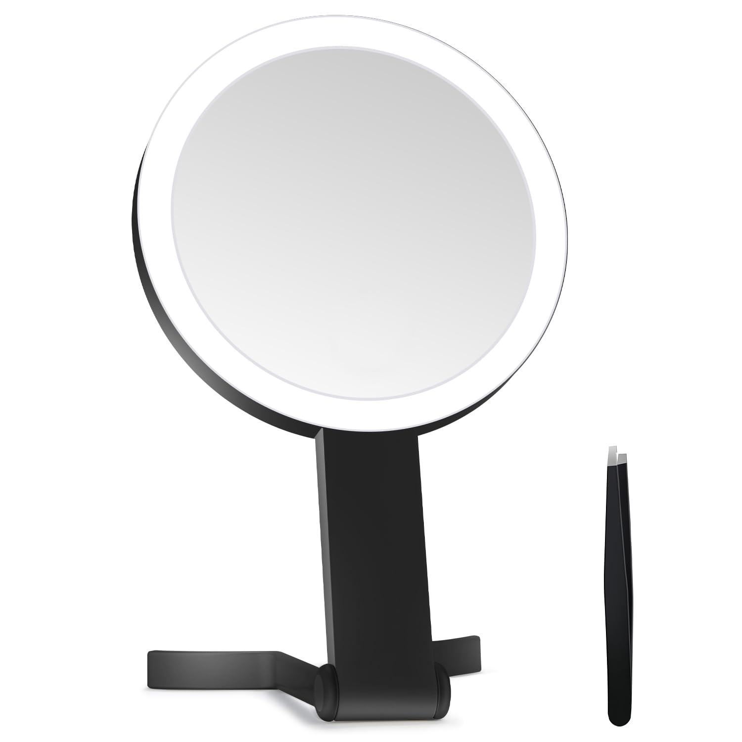 MIYADIVA lighted makeup mirror front view with 1x and 30x magnification for precise tasks