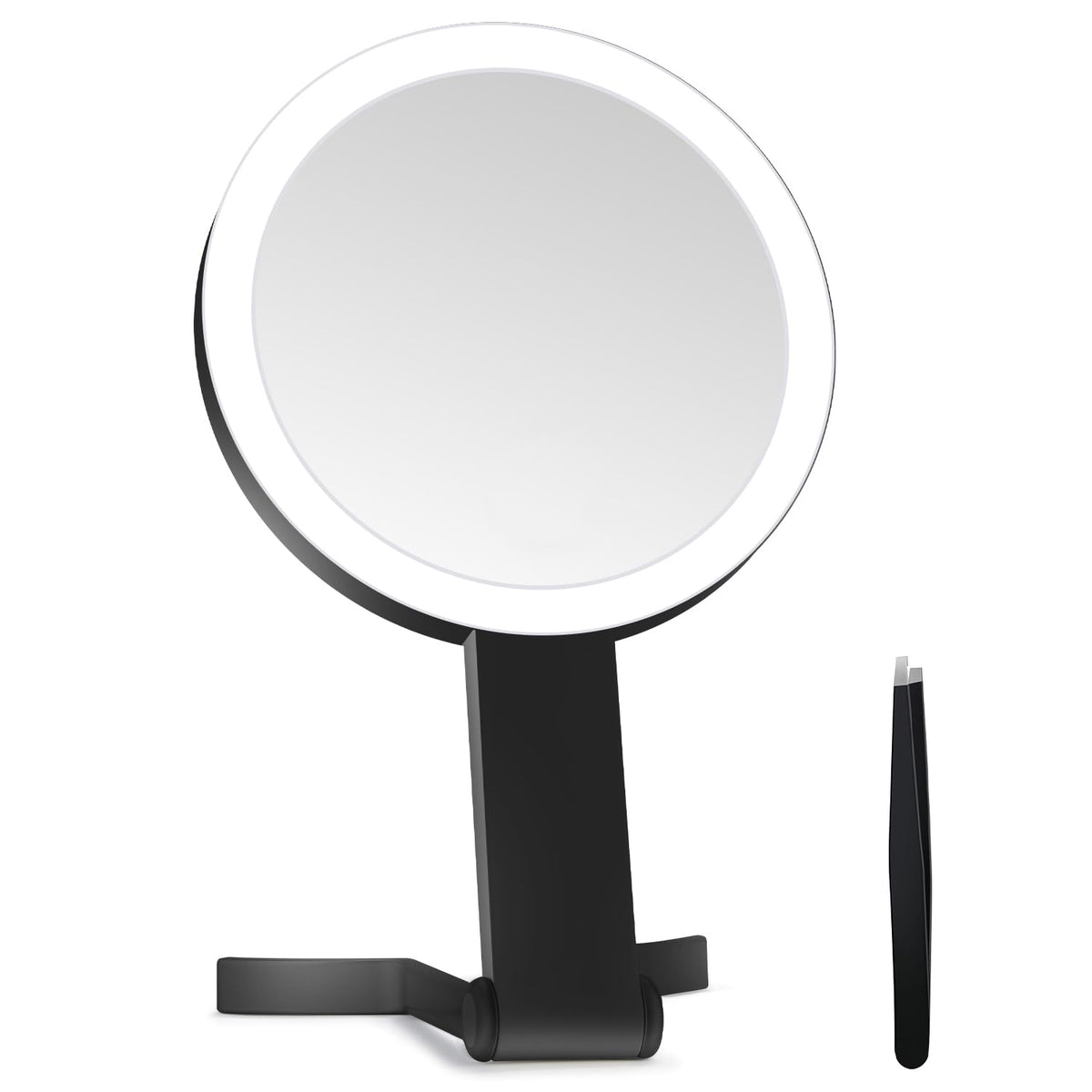 MIYADIVA lighted makeup mirror front view with 1x and 30x magnification for precise tasks