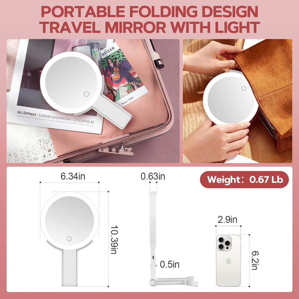 MIYADIVA lighted makeup mirror with LED bulbs for bright, accurate lighting
