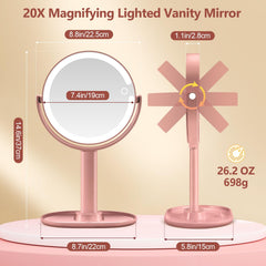 MIYADIVA 20x magnification for precise lash work and detail.
