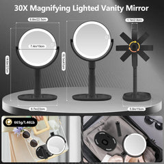 MIYADIVA makeup mirror 30x magnification close-up for precise beauty steps