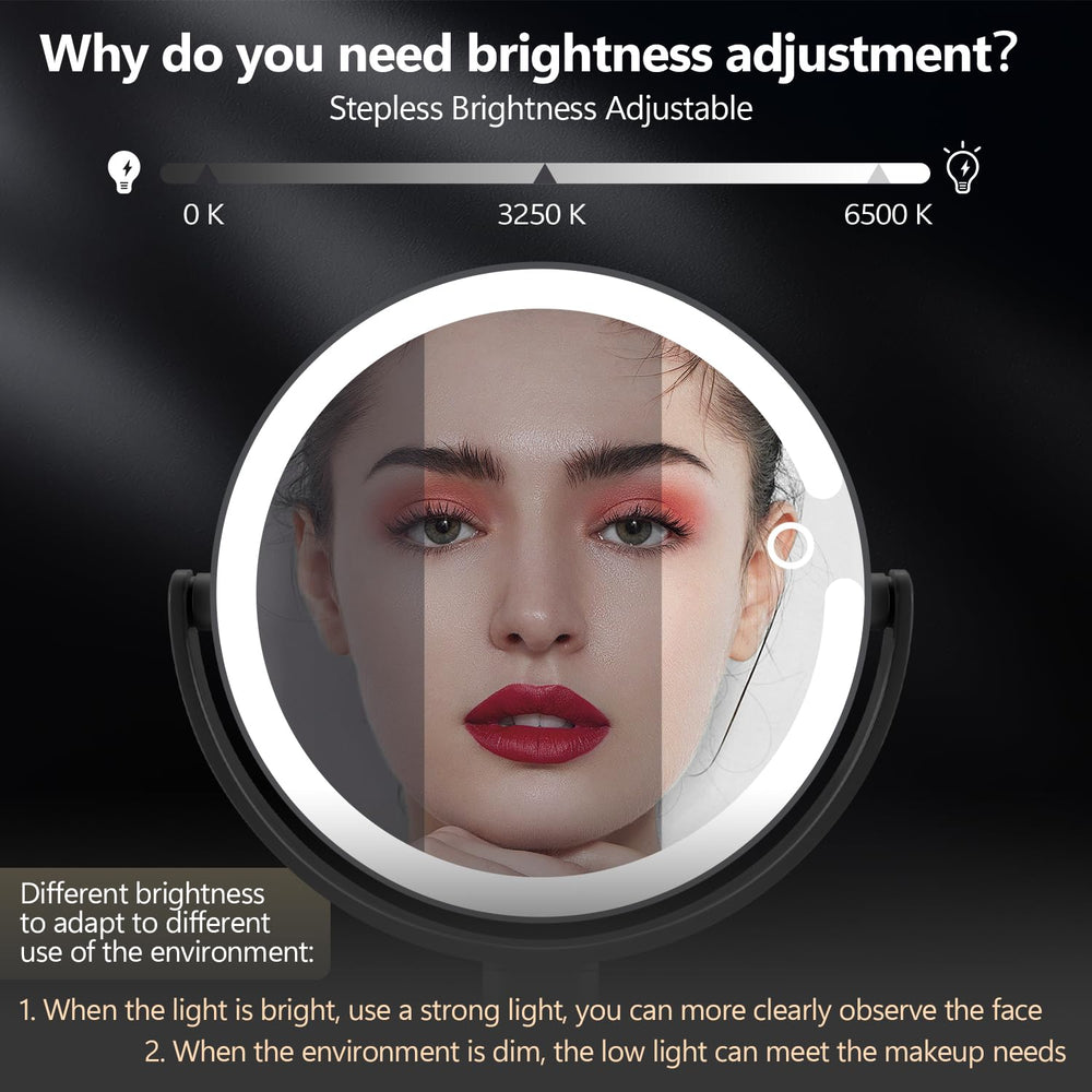 MIYADIVA makeup mirror rotates 360 degrees for flexible viewing angles