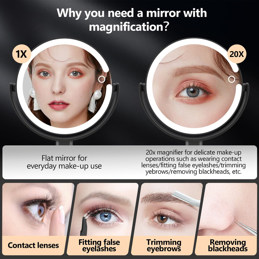 MIYADIVA makeup mirror 80 LEDs deliver bright, even illumination.
